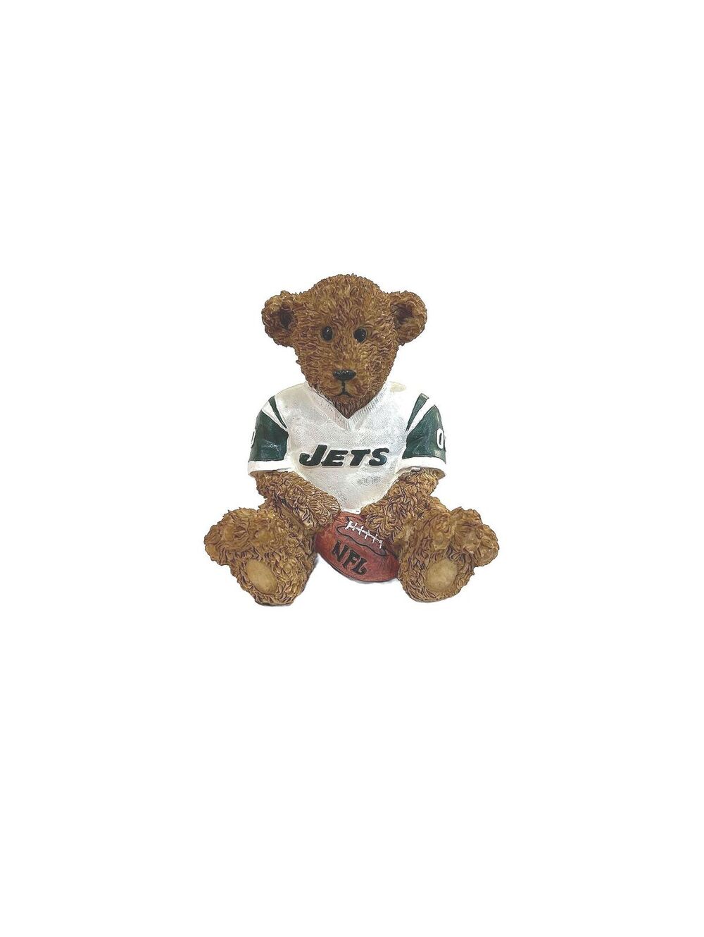 Vintage Elby Powerplay Teddies Hockey Bear Figurine with Box - New York Jets